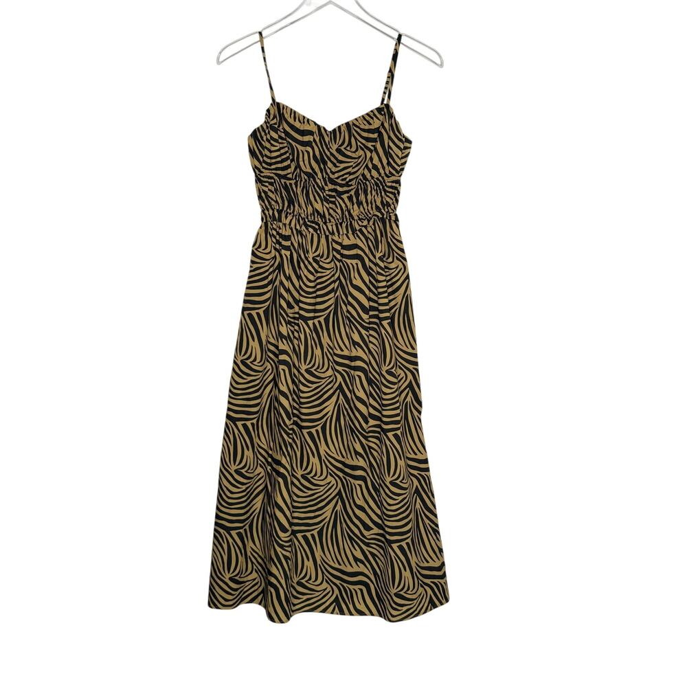Rails Cayman Breeze Dress S Shirred
Bodice Cotton Blend Sundress Brown